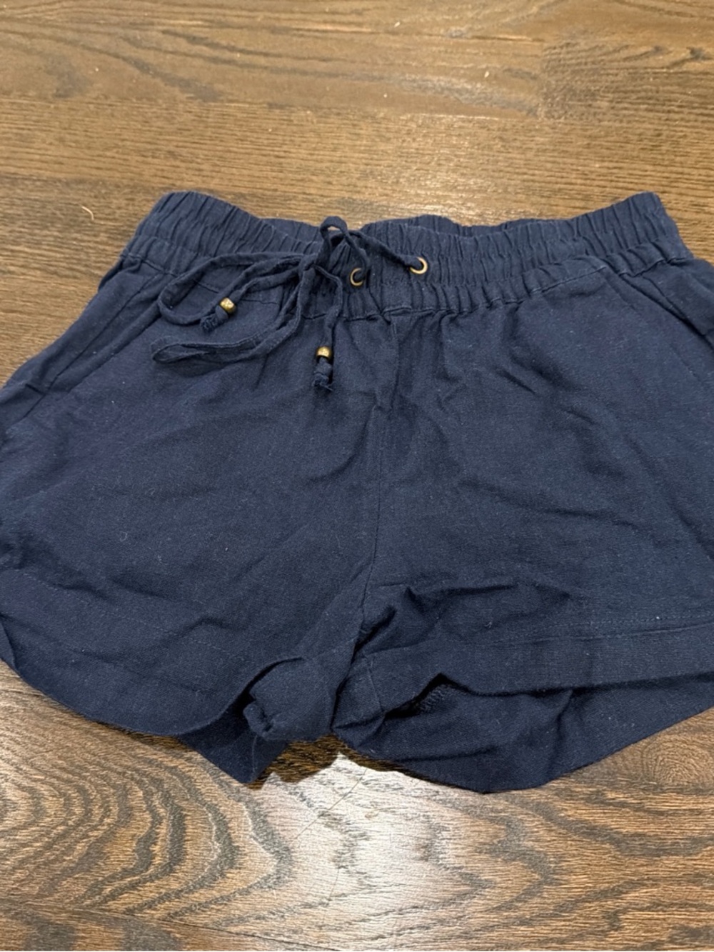 Love Tree Navy Elastic Drawstring Athletic Shorts